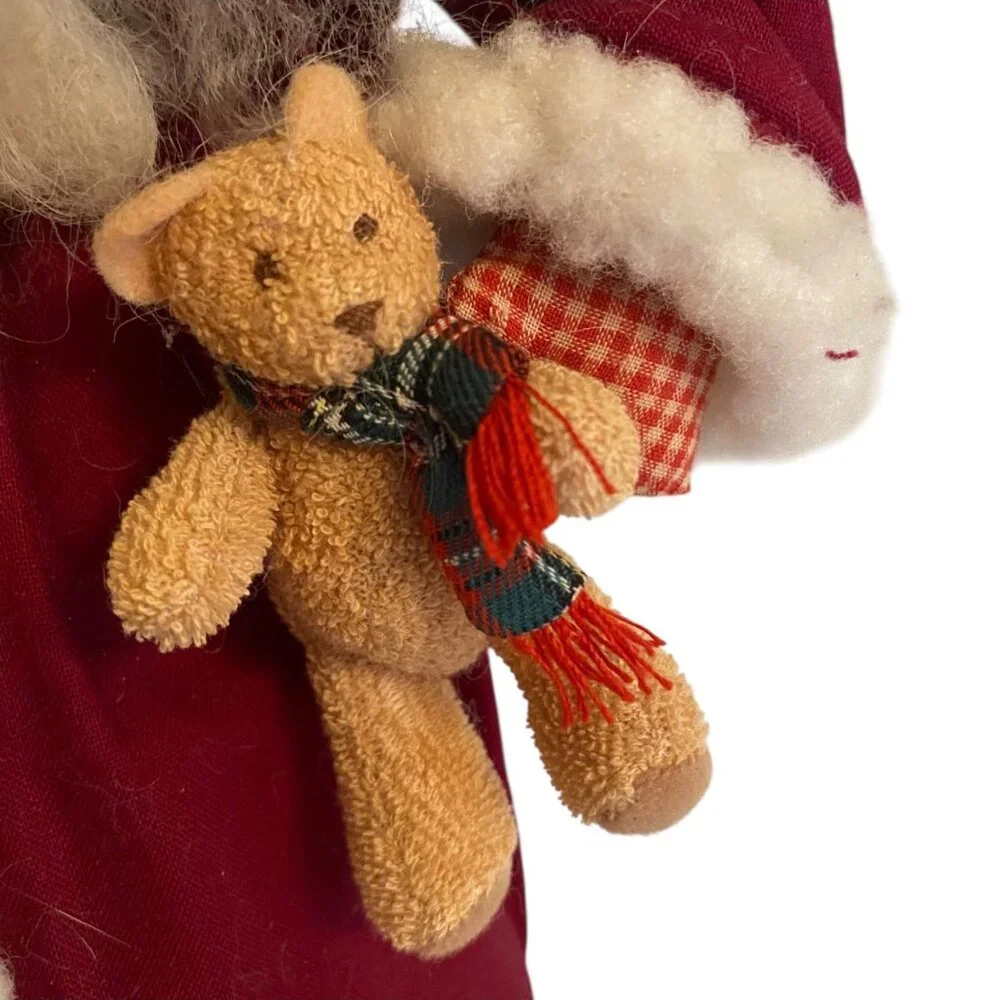 Folk Art Needle Felted Primitive Santa Claus‎ Figurine Toys Sack Bunny Bear 12